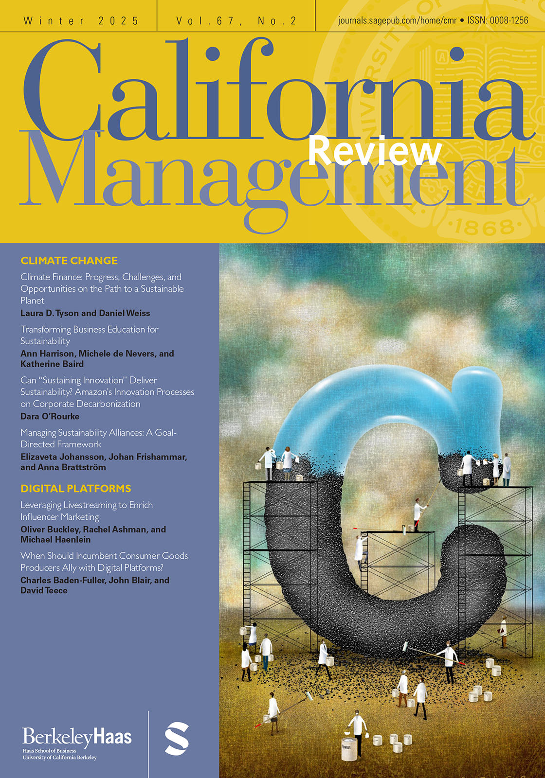 Cover of California Management Review Journal