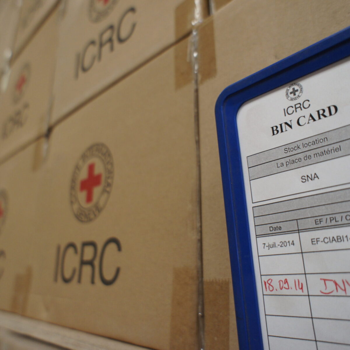 Stack of Boxes of ICRC